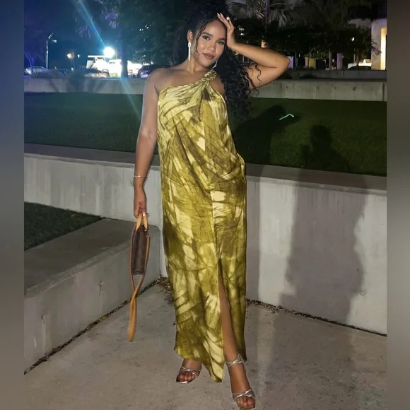 New $119 Zara Asymmetric Khaki Dress Limited Edition 3272/166 XS Extra Small - Picture 2 of 15